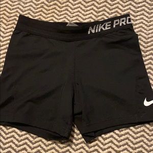 Black nike pro shorts